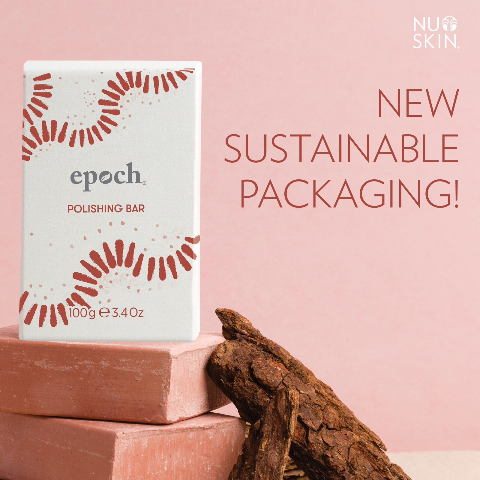 2 Packs -NuSkin Epoch Polishing Bar soap Safety-Allergy-Dermatologist Tested