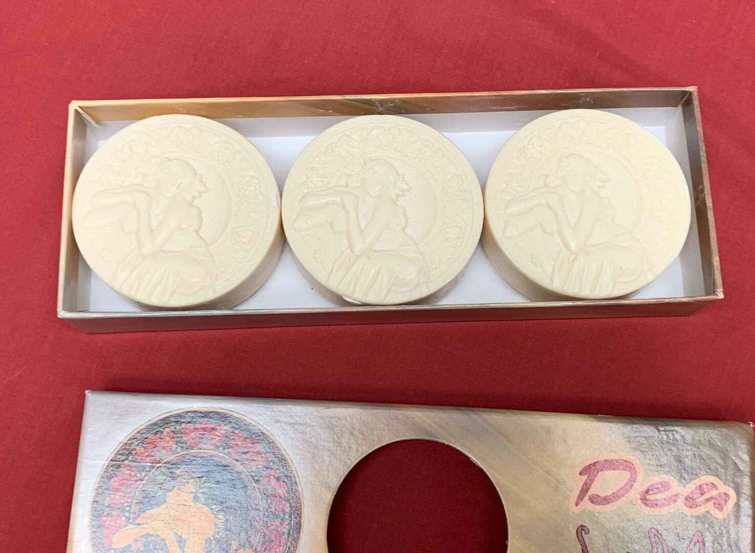 Vintage Set Of 3 ATHENAS ART SOAP BARS ITALY