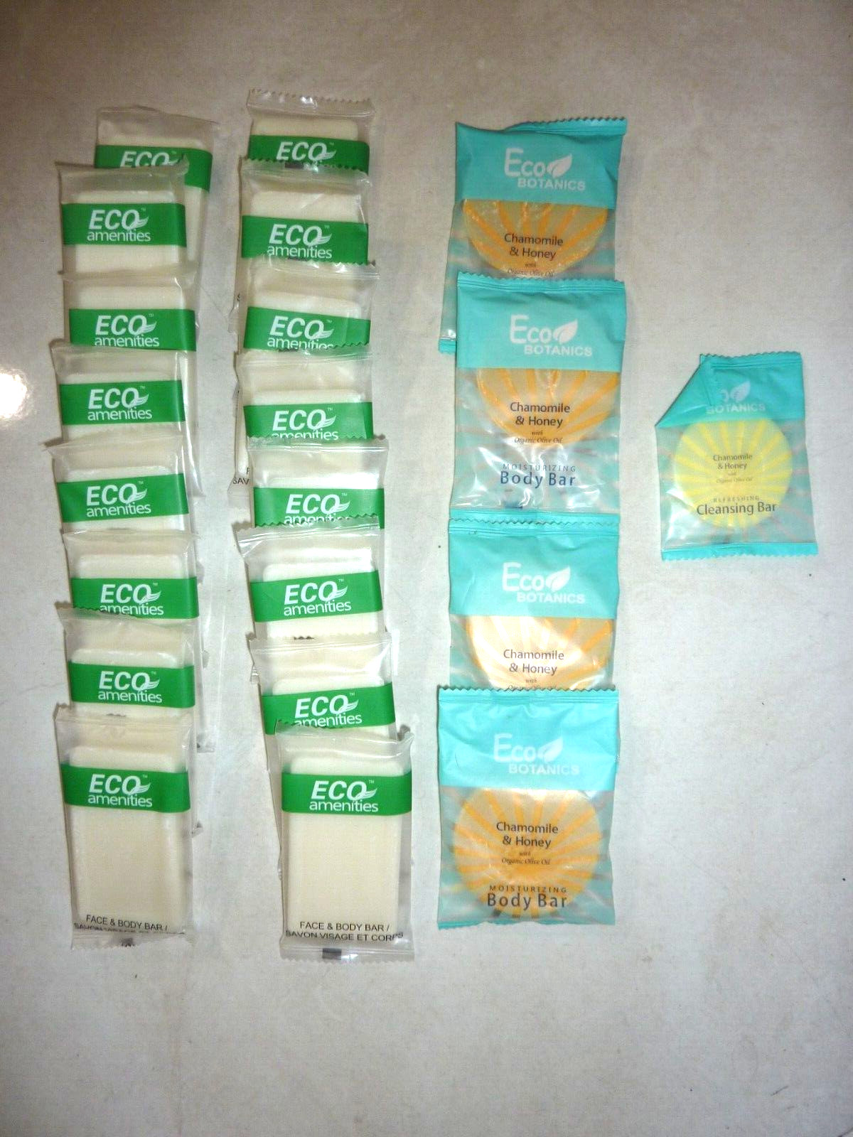 21 lot MIX Eco Botanics Travel-Size Hotel Body Bar Soap 0.89 oz Chamomile