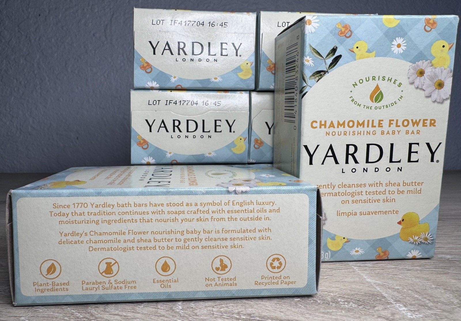 8 Bars – Yardley London Chamomile Nourishing Baby Bar 4 oz With Shea Butter