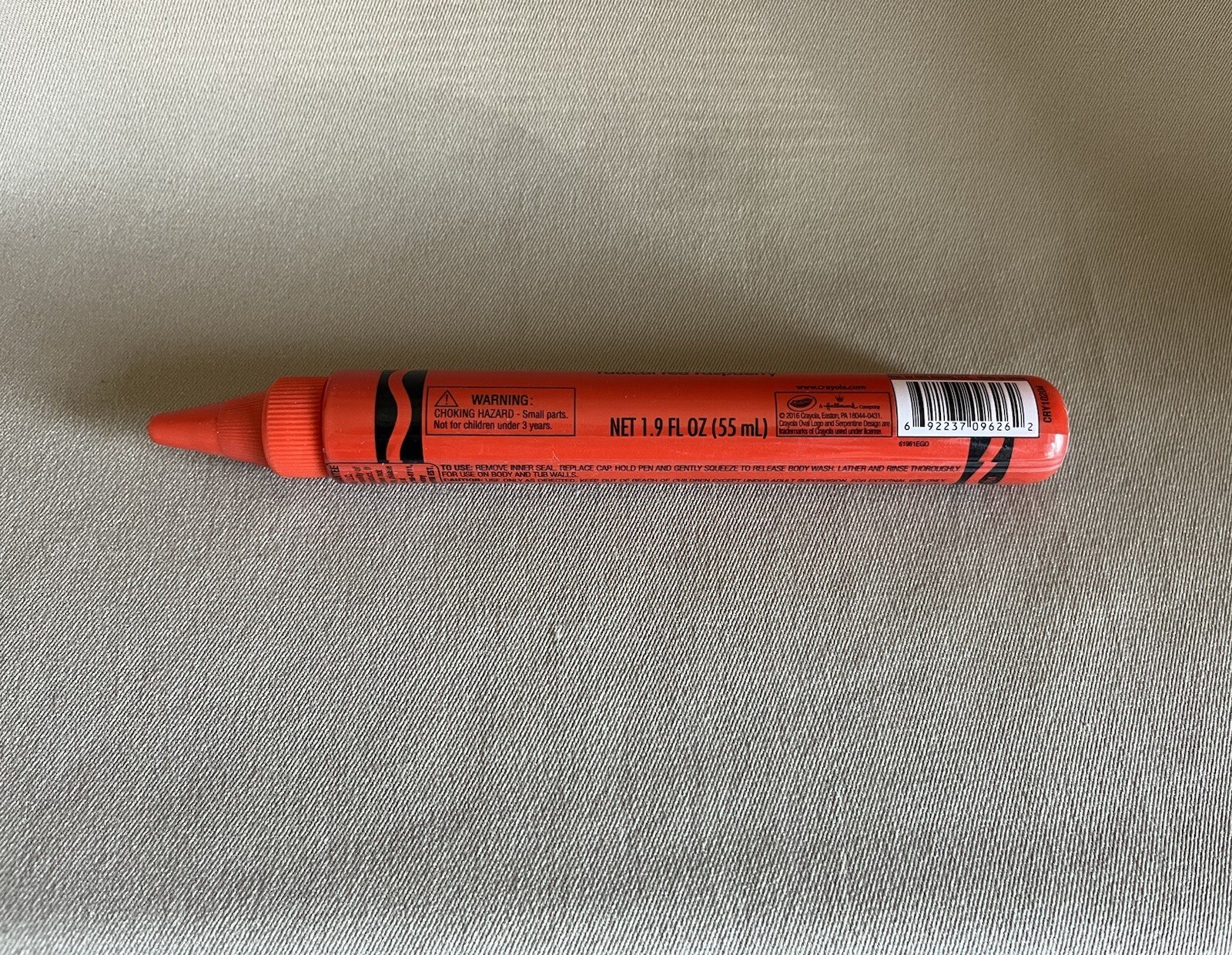 1.9 Oz. Crayola Bathtub Body Wash Pen Radical Red Raspberry, For Ages 3+, New!