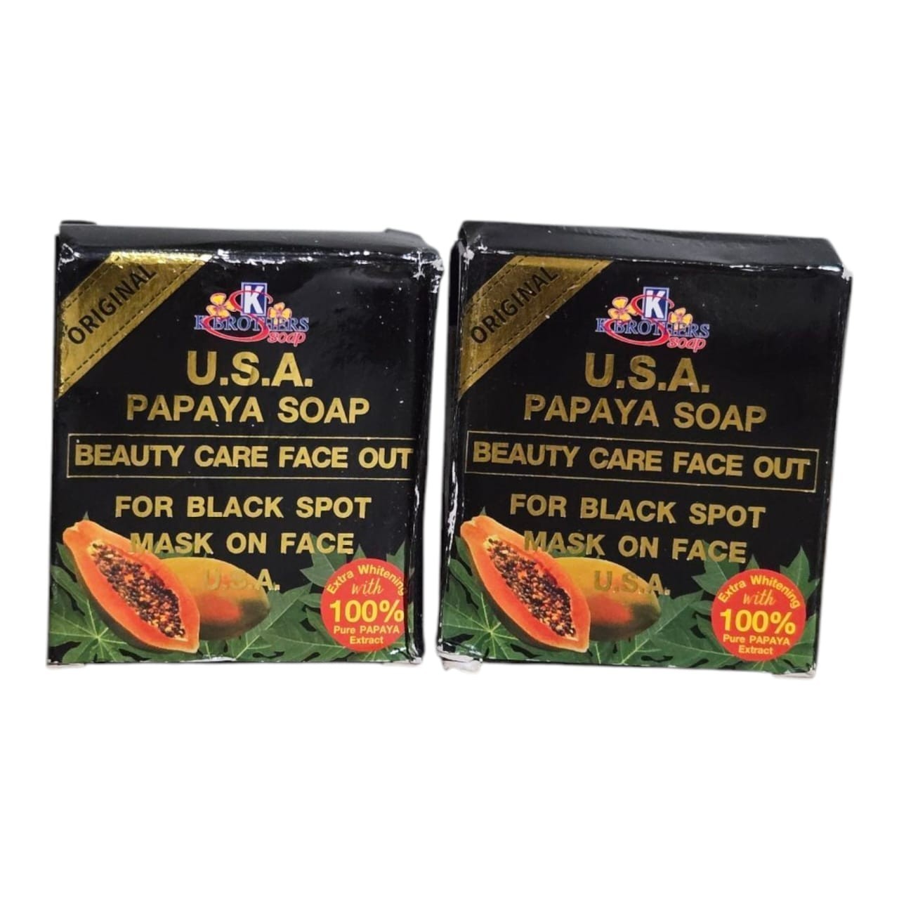 Original K Brother Papaya Beauty Care Face Out Soap 2pieces