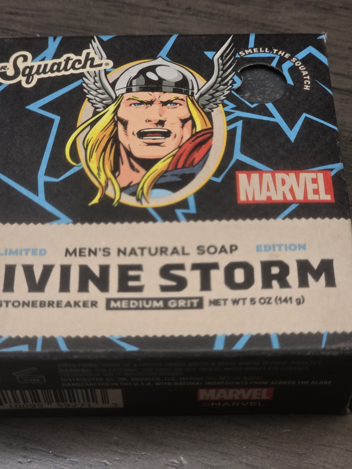 Dr. Squatch Divine Storm Thor Limited Edition Natural Soap Medium Grit 5oz