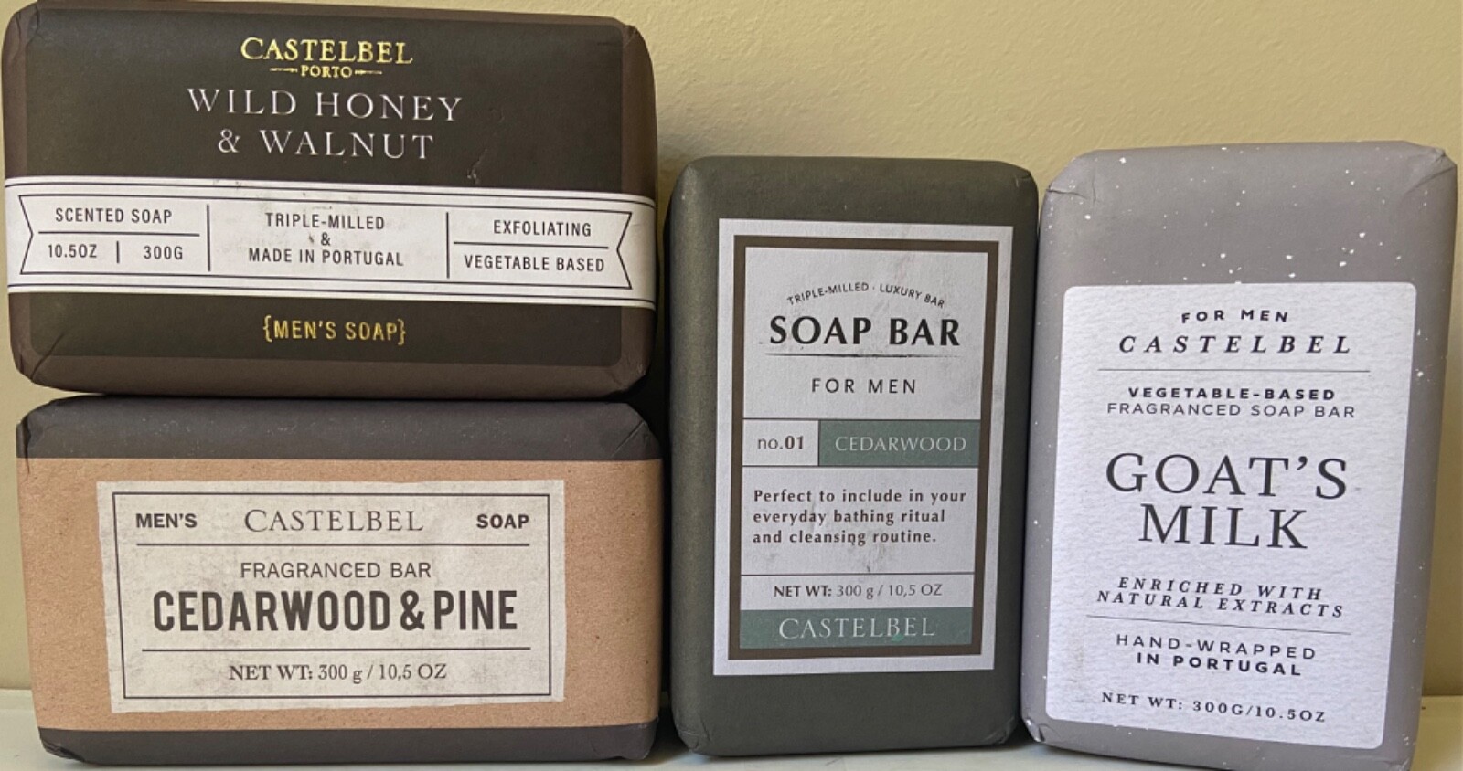 Your Choice of Castelbel MEN’S JUMBO-Sized Scented Soap (10.5 OZ)