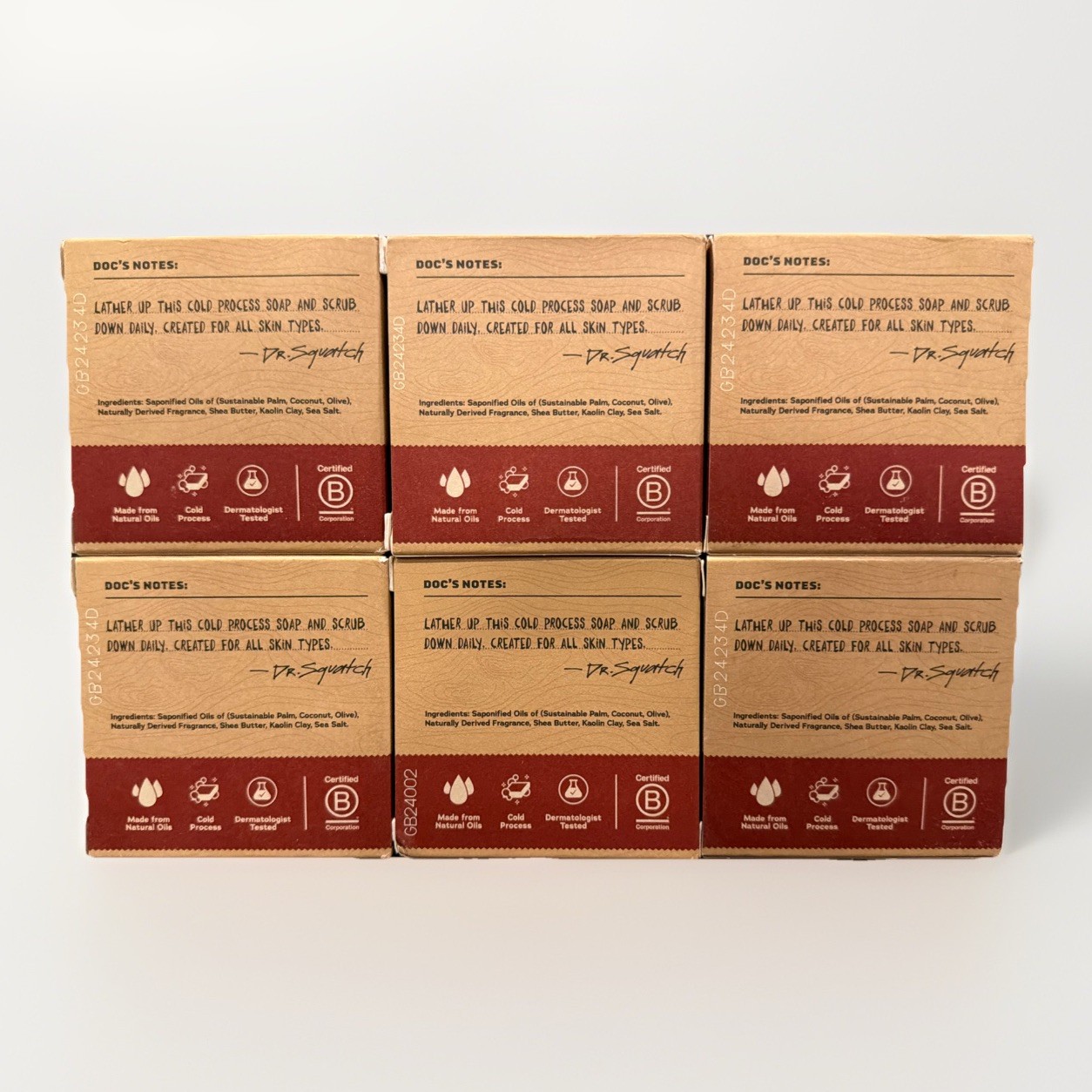 6 Pack: Dr. Squatch Men’s Natural Bar Soap | Bay Rum | Limited Edition | 5 oz