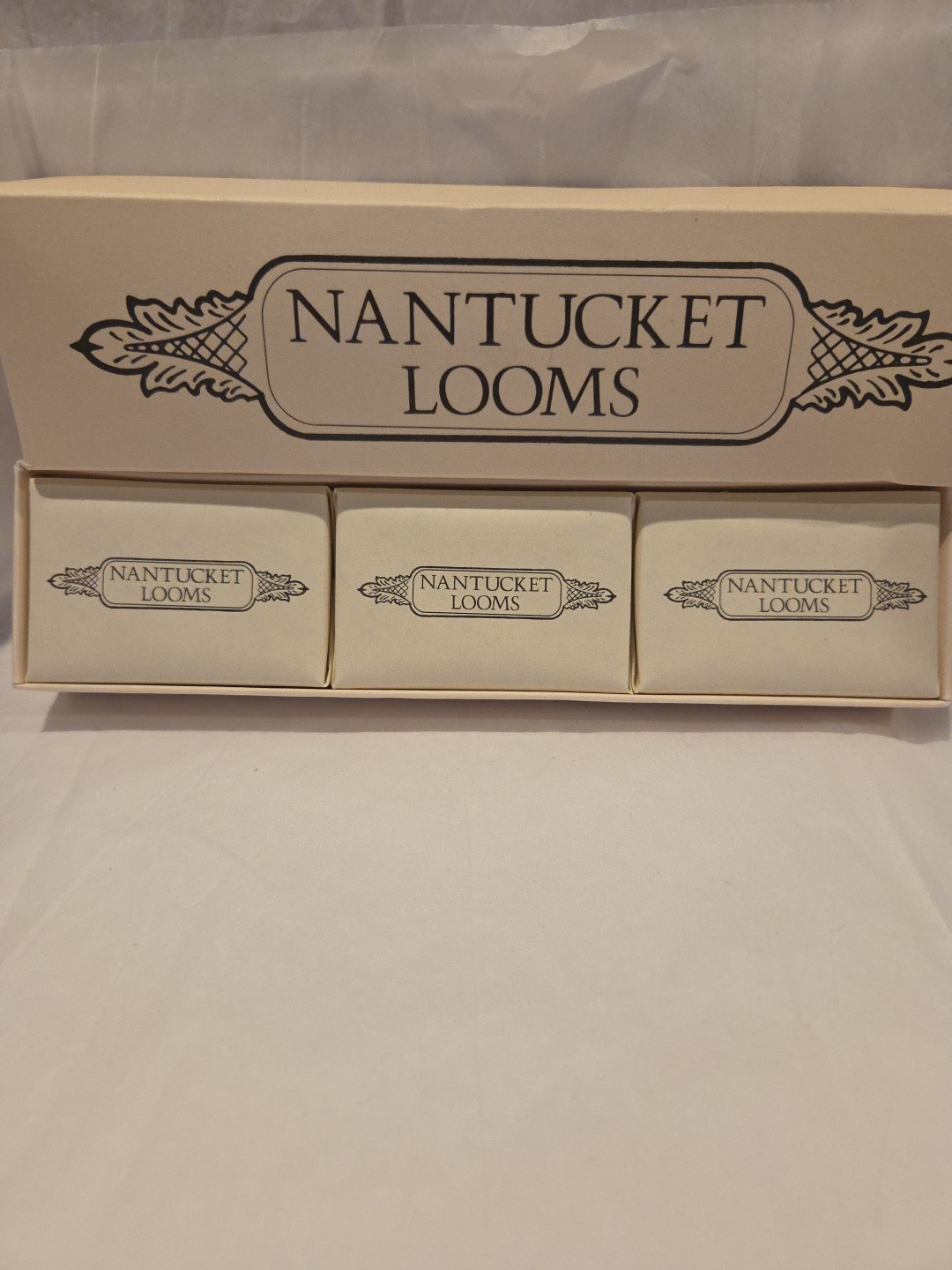 NEW Nantucket Looms 3 Bar Soap Set Wildflower Scented Boxed NIP