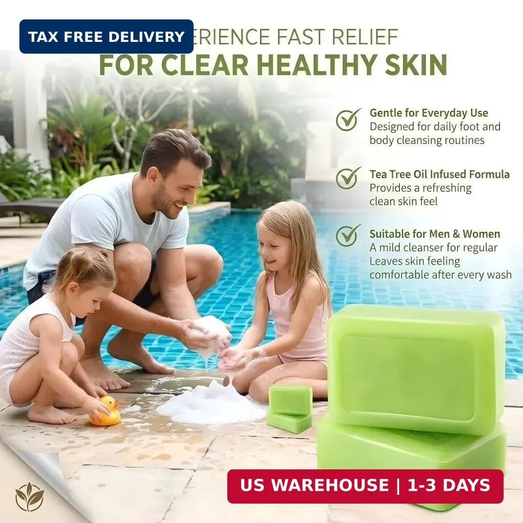 Antifungal Relief Soap Bar, Tea Tree Oil Soap, Natural Foot & Body Soaps for Hea
