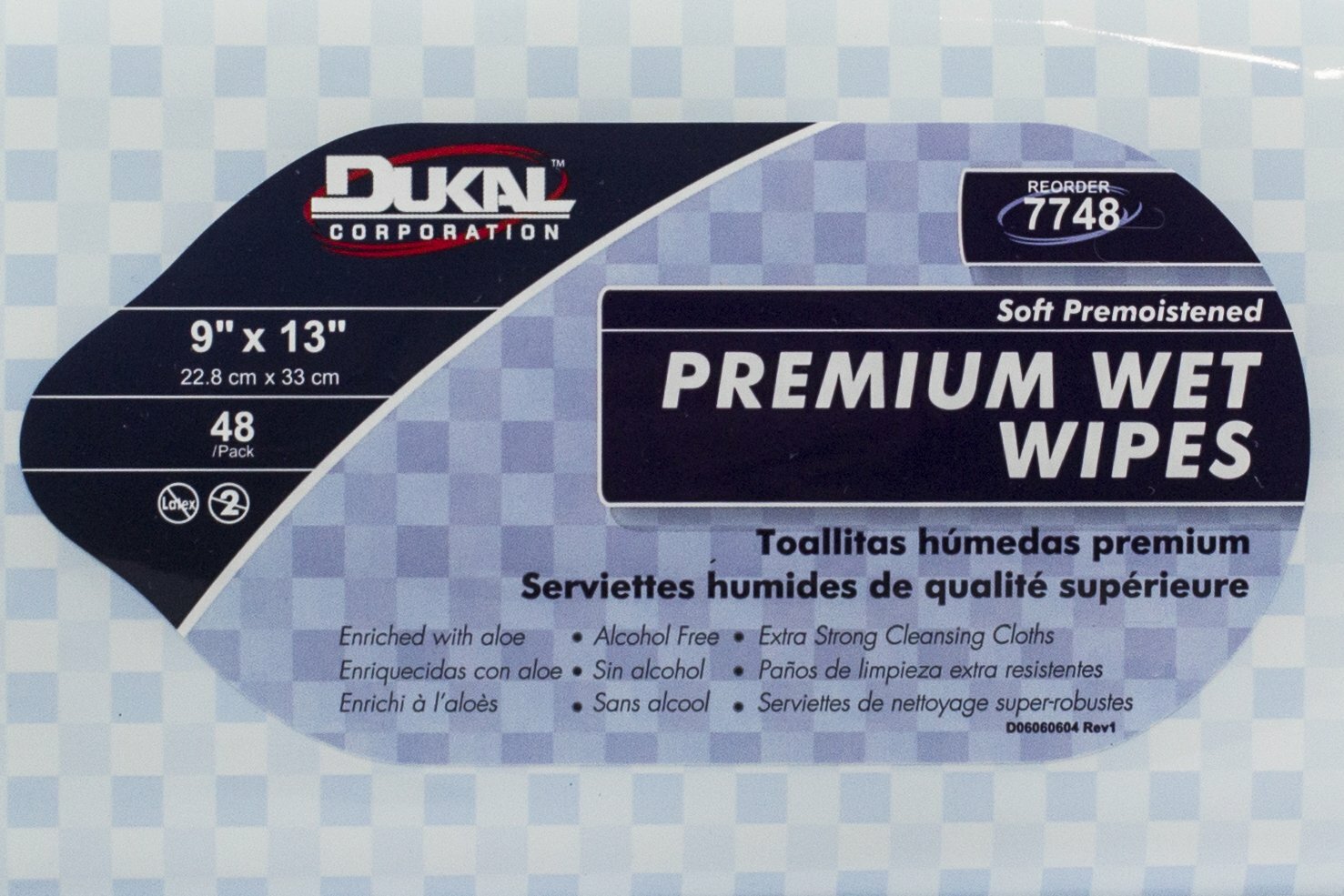 *2-Pack* Dukal Premium Wet Wipes Premoisten Refill 9″ x 13″ with 96 Pieces 7748