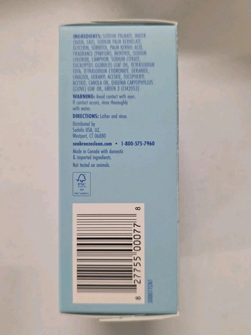 Lot Of 2 Sea Breeze Classic Clean Toning Clarifying Moisture Bar 6.5oz SeaBreeze