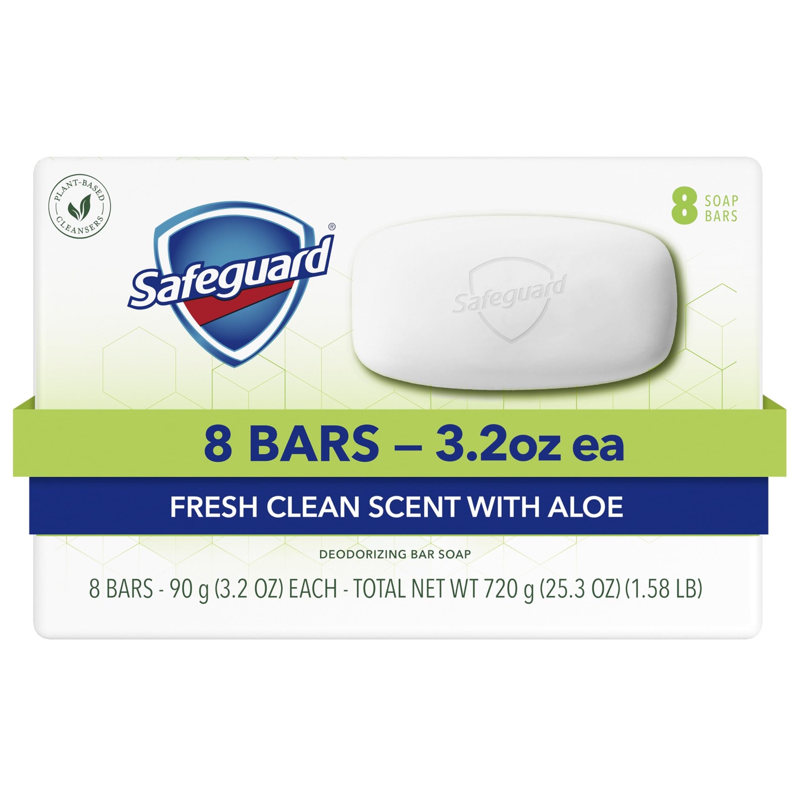 Safeguard Micellar Deep Cleansing Bath Bar 25.6 Ounce (Pack of 1), Off White