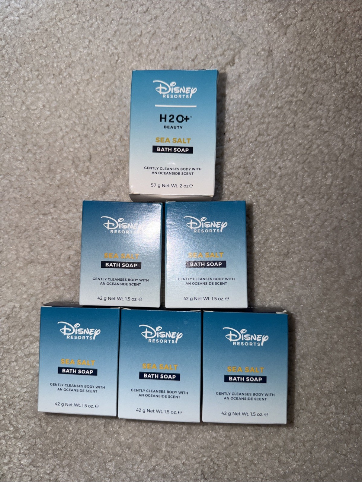 6 x Disney Resorts H2O+ Sea Salt Bath Soap 1.5 oz Bars