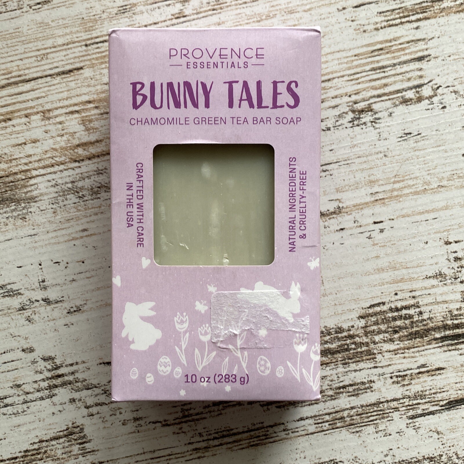 Easter Bunny Soap Bar 10oz Chamomile Green Tea USA Handmade Bunny Tails