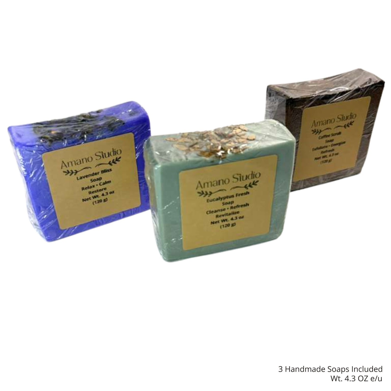 Handmade Soap Kit Lavender Eucalyptus Coffee soap bundle plus Face mask Eye mask