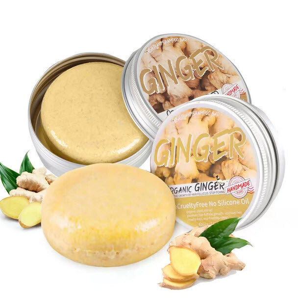 Ginger Hair Regrowth Shampoo Bars – Pack of 2, Promotes Hair Growth, Natural