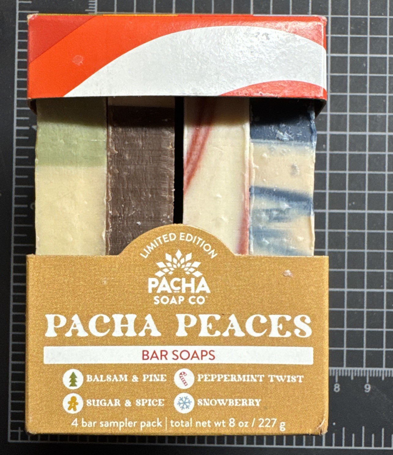 Pacha Soap Co. Peaces Bar Soap Variety 4 Pack Limited Edition Plant Based NEW