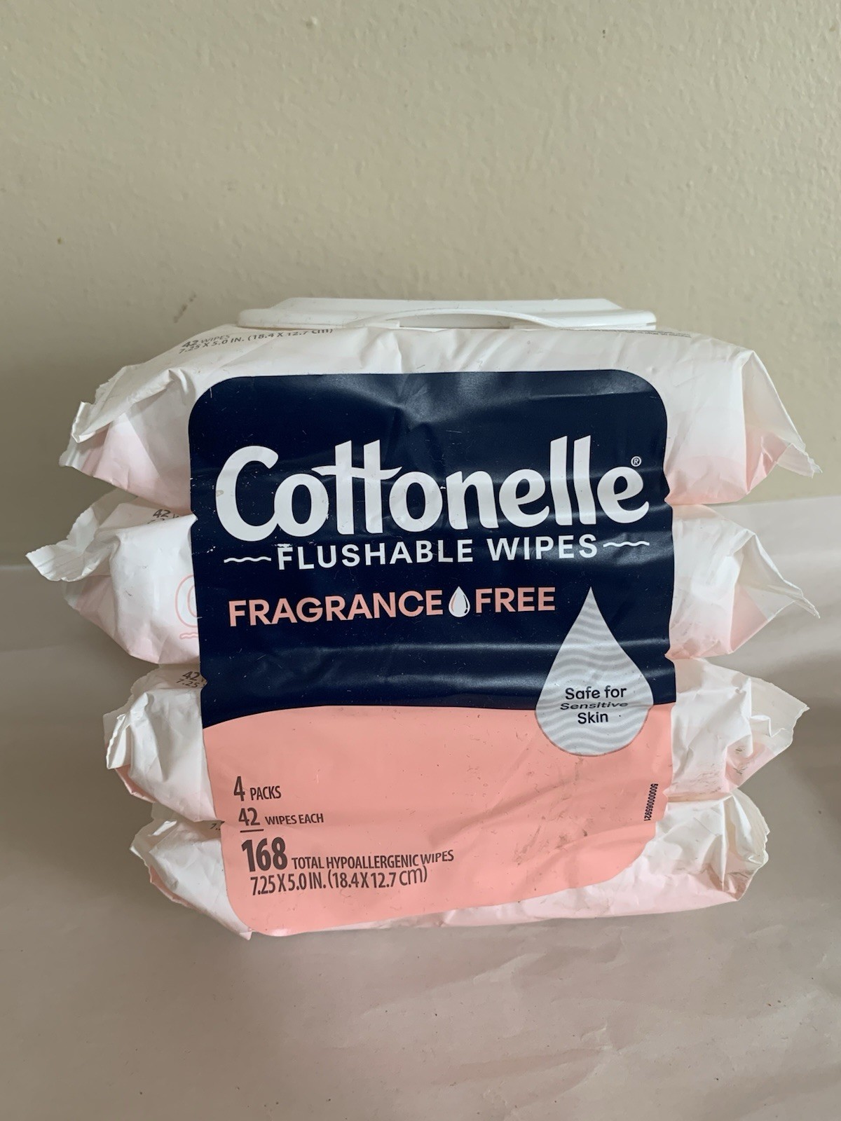 Cottonelle Fragrance Free Sensitive Flushable Wipes 168 Count