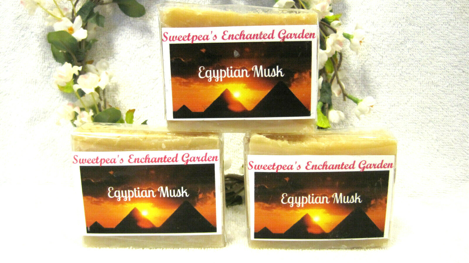 “EGYPTIAN MUSK” HANDMADE NATURAL & ORGANIC GOAT’s MILK SOAP Bars, approx. 4oz.