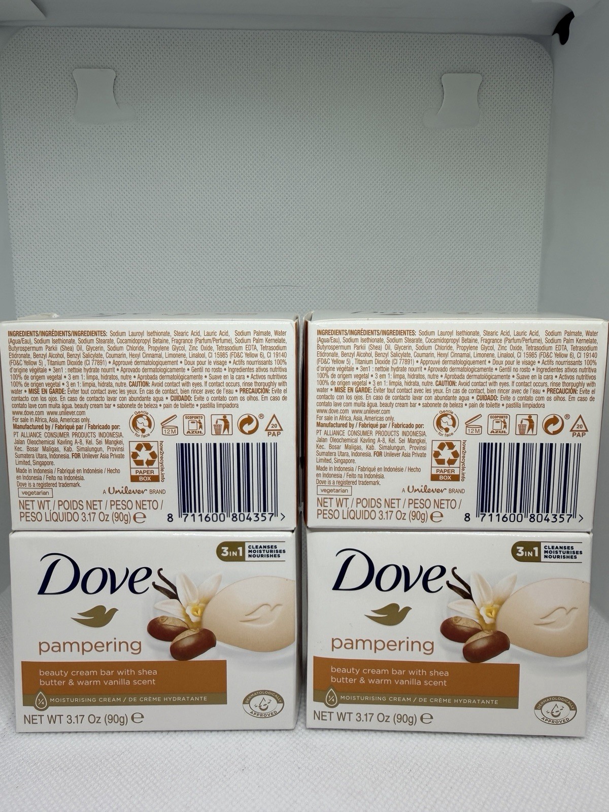 Dove Purely Pampering Shea Butter Beauty Bar Soap 135g Pack of 4