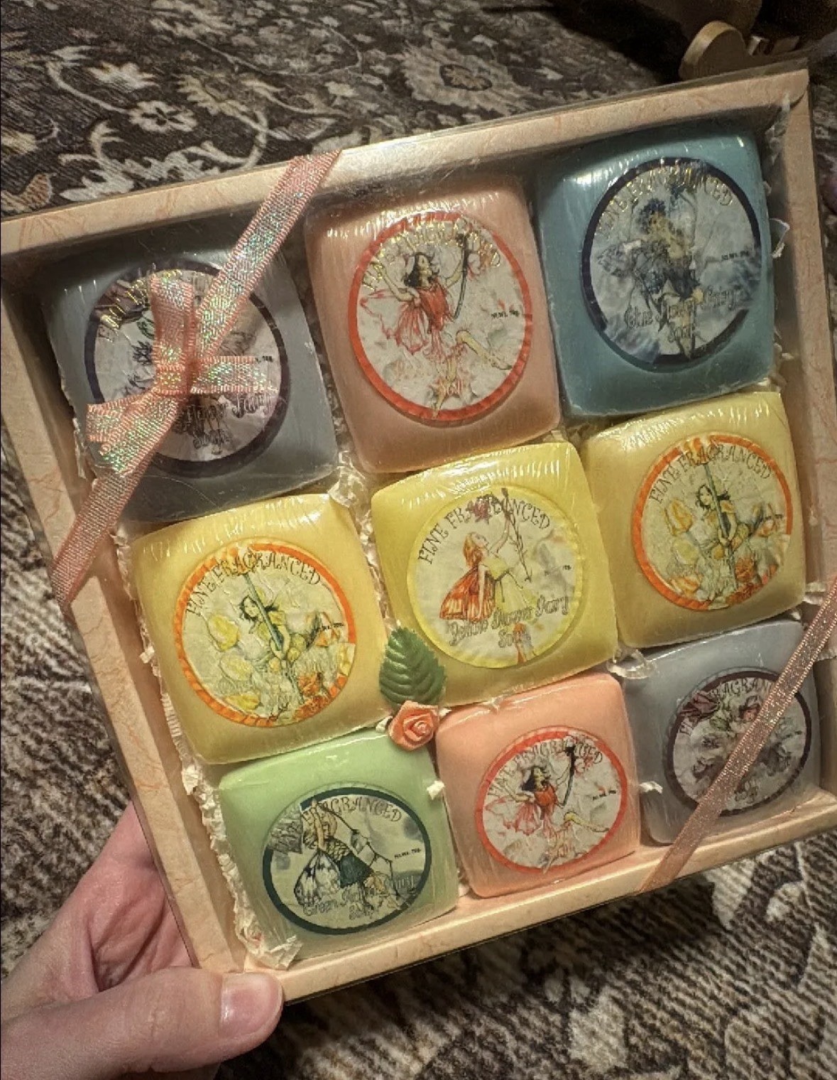 Vintage Fairy Connexions Fragranced Square Body Bar Soap Gift Box Set 9 Pieces