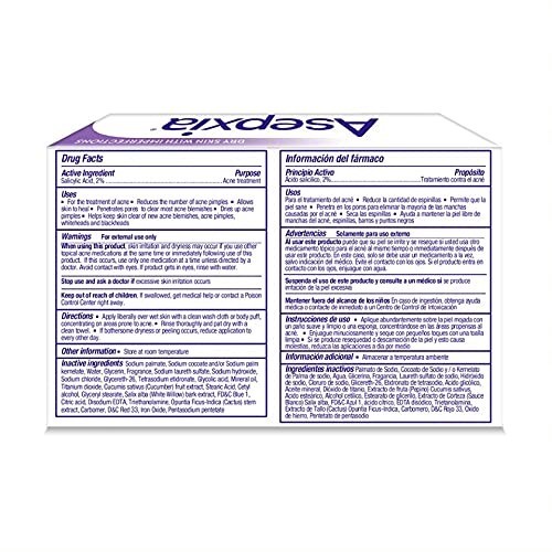 Asepxia Acne Treatment Softening Bar Soap | 2% Salicylic Acid Cleanser, 4 oz