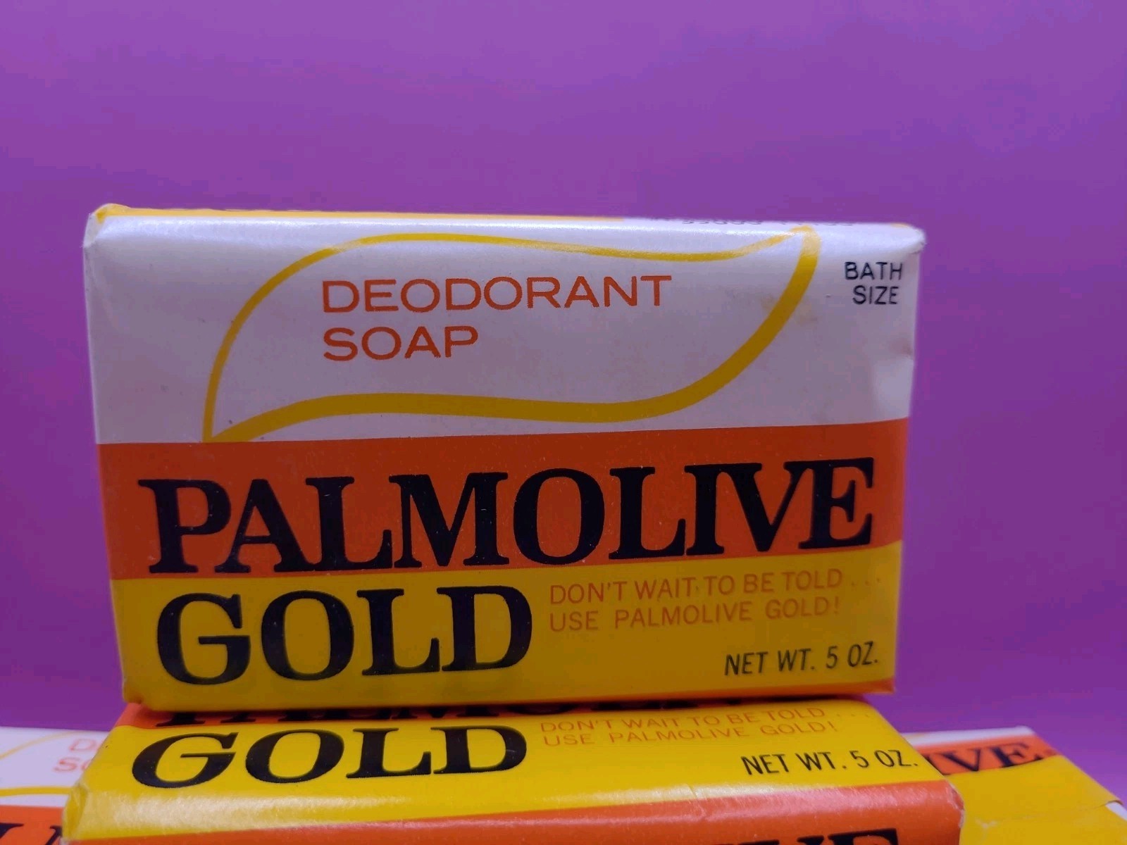 Vintage Lot Of Palmolive Gold Deodorant Bar Soap 5 Oz (9 Bars)