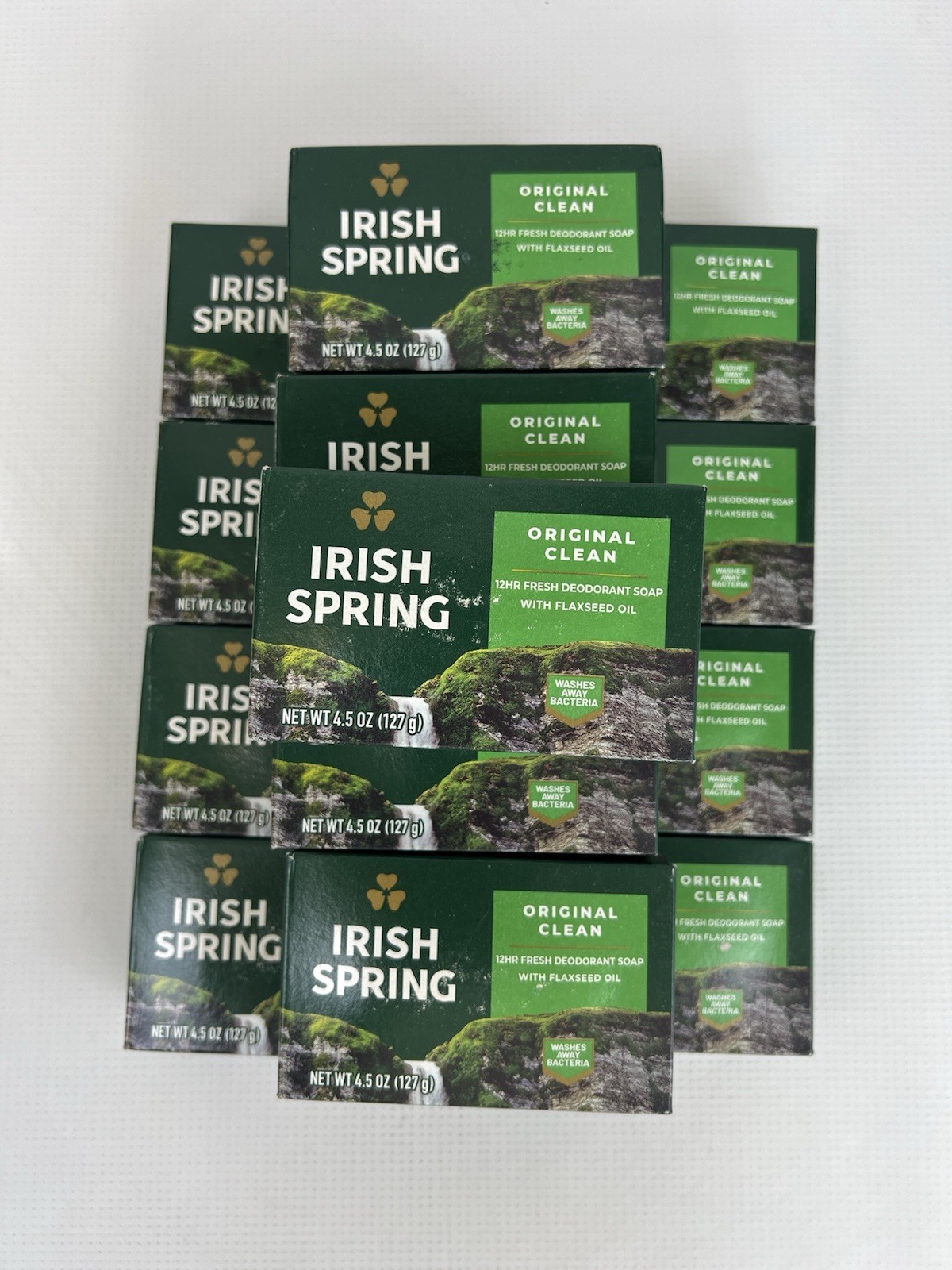 Irish Spring Original Clean Deodorant Soap 4.5 oz Bars Lot of 13