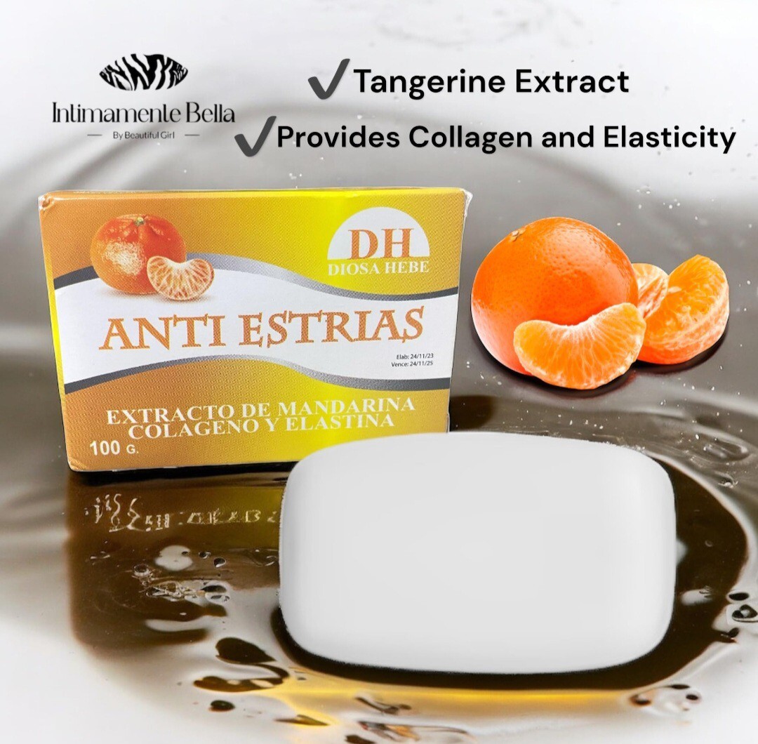 DH Jabon ANTI Estrias Extracto De Mandarina Colageno Y Elastina 100g