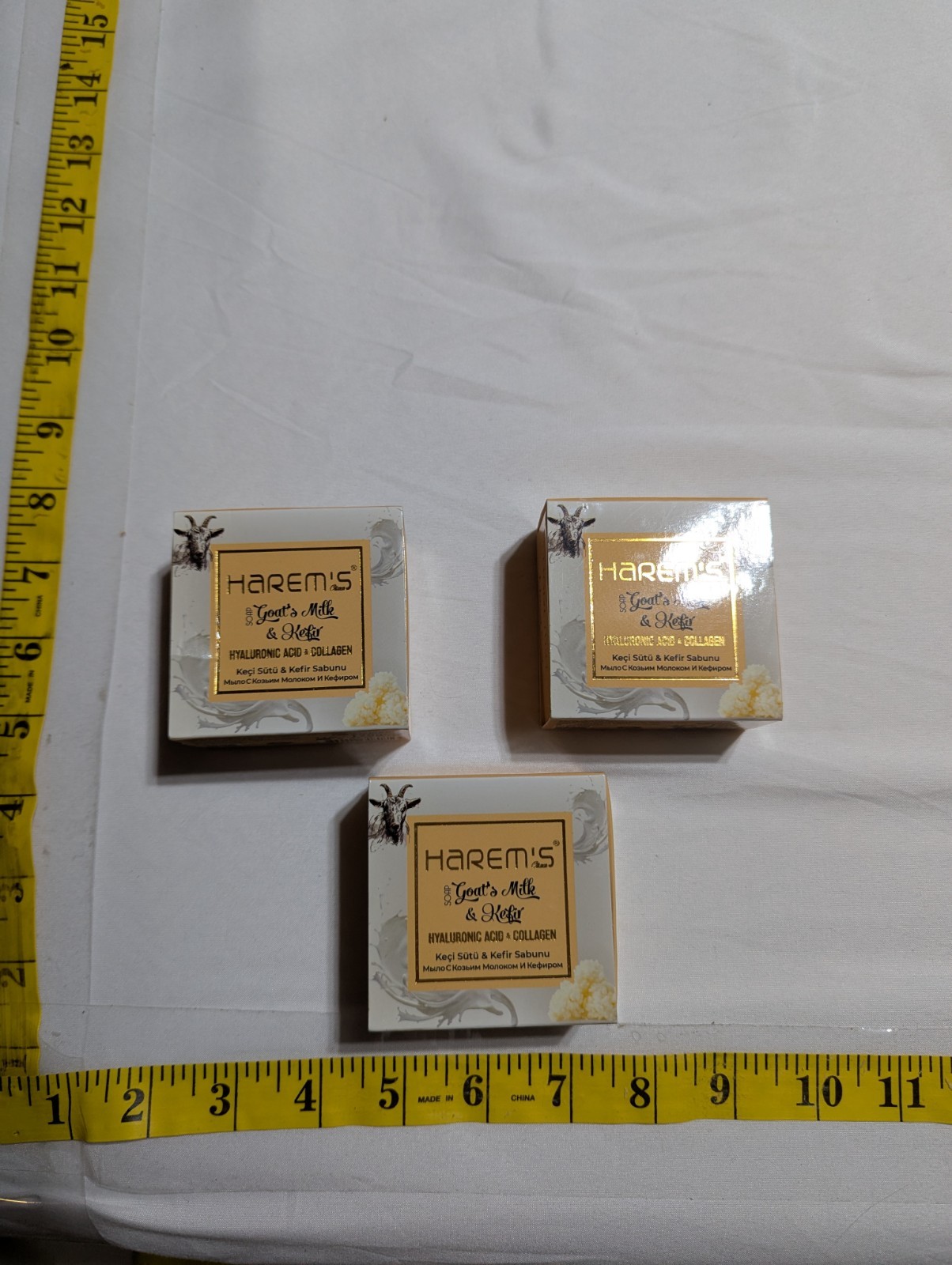 Harem’s Goat Milk and Kefir Soap 100% Natural 8 oz 3 pack Free Shipping!!!