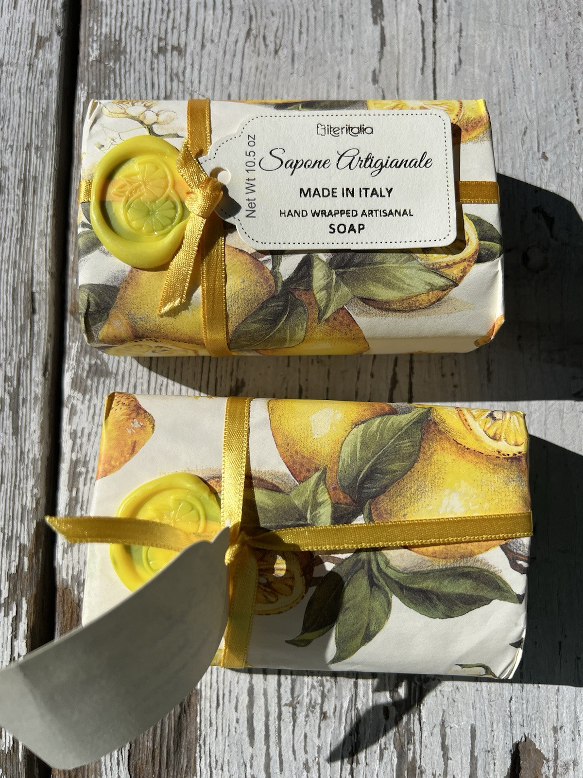 TWO 2 SAPONE🍋 Tradizionale Fragrant Lemon Bar Soap, 7 oz. Made In Italy Gift 🍋