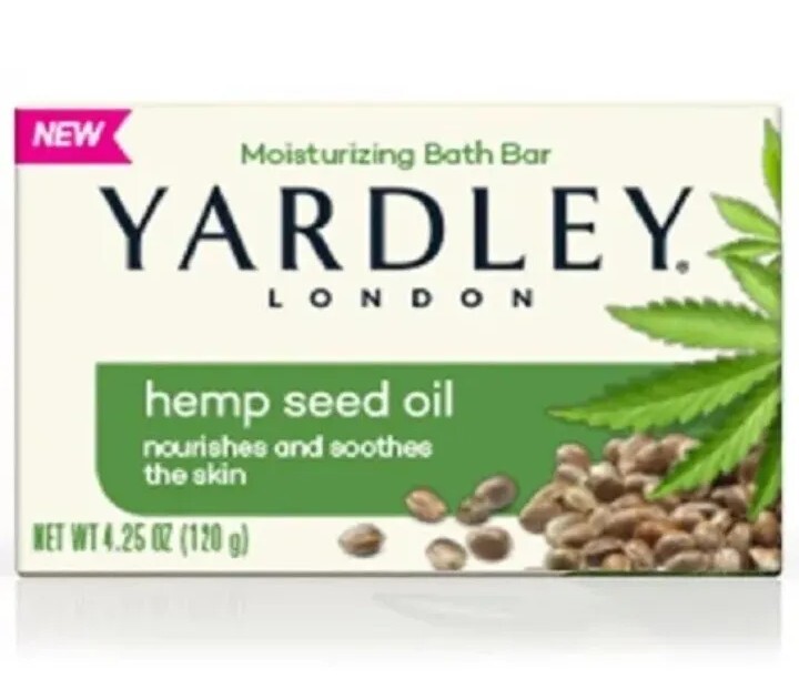 NEW! YARDLEY (2-BARS) 4.25 Oz. Bars ●HEMP SEED OIL● Moisturizing Bath Bars.