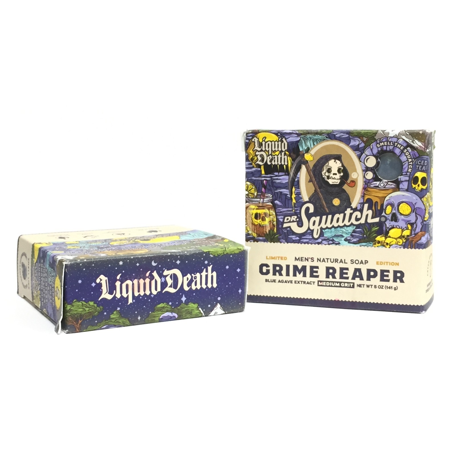 (2 PACK) Dr. Squatch Men’s Natural Soap – Grime Reaper, 5 oz