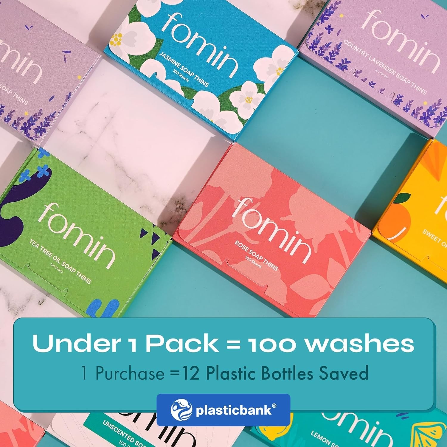 Portable Hand Soap Sheets – 100 Dissolvable Tea Tree Travel Soaps for All Ages