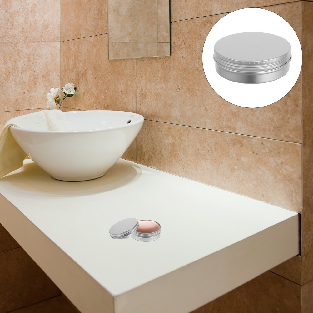 3Pcs Lightweight Aluminum Soap Holders with Removable Lid Silver Boxes
