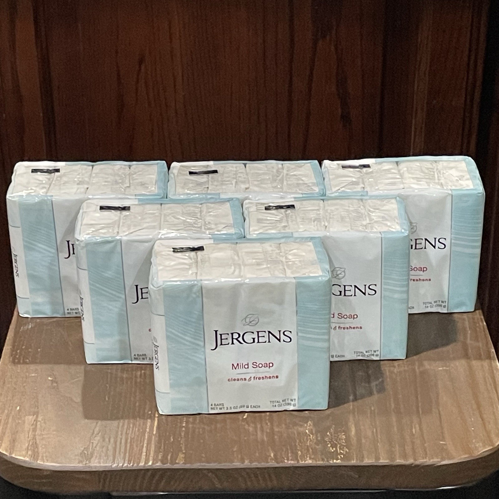 6 Packs Jergens Mild Soap 3.5oz Bath Bar Soap (24 Bars in Total) 14oz New