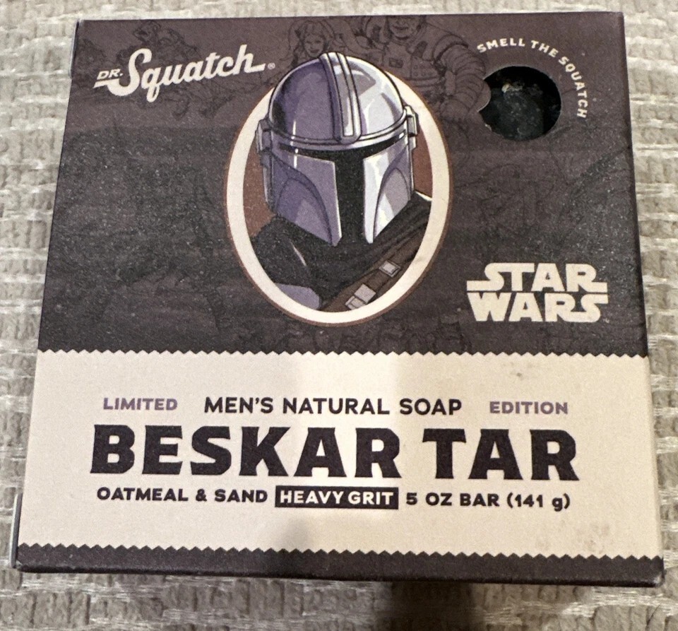 Dr Squatch Star Wars O.G. Mandalorian Set – 1 bar each Beskar Tar & Force Fresh
