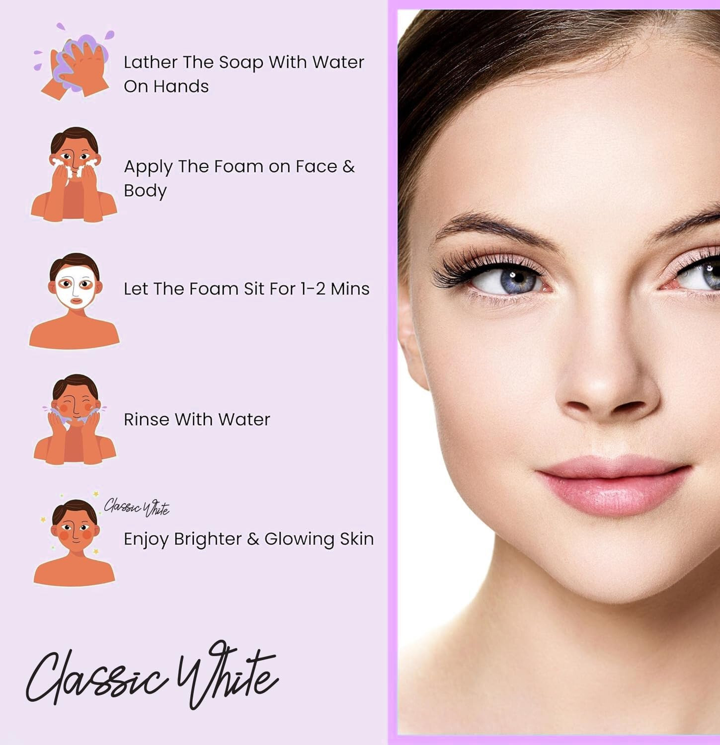 Glutathione Skin Whitening & Brightening Soap Anti-Aging Natural & Vegan 75g 4pk