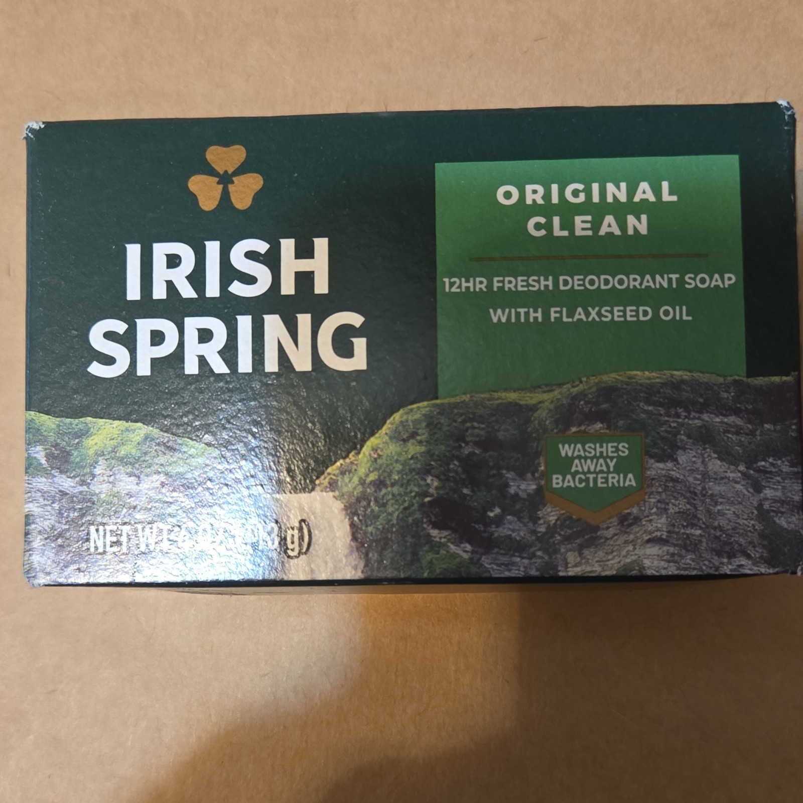 Irish Spring Deodorant Bar Soap Original Clean 4 oz, 6 bar lot