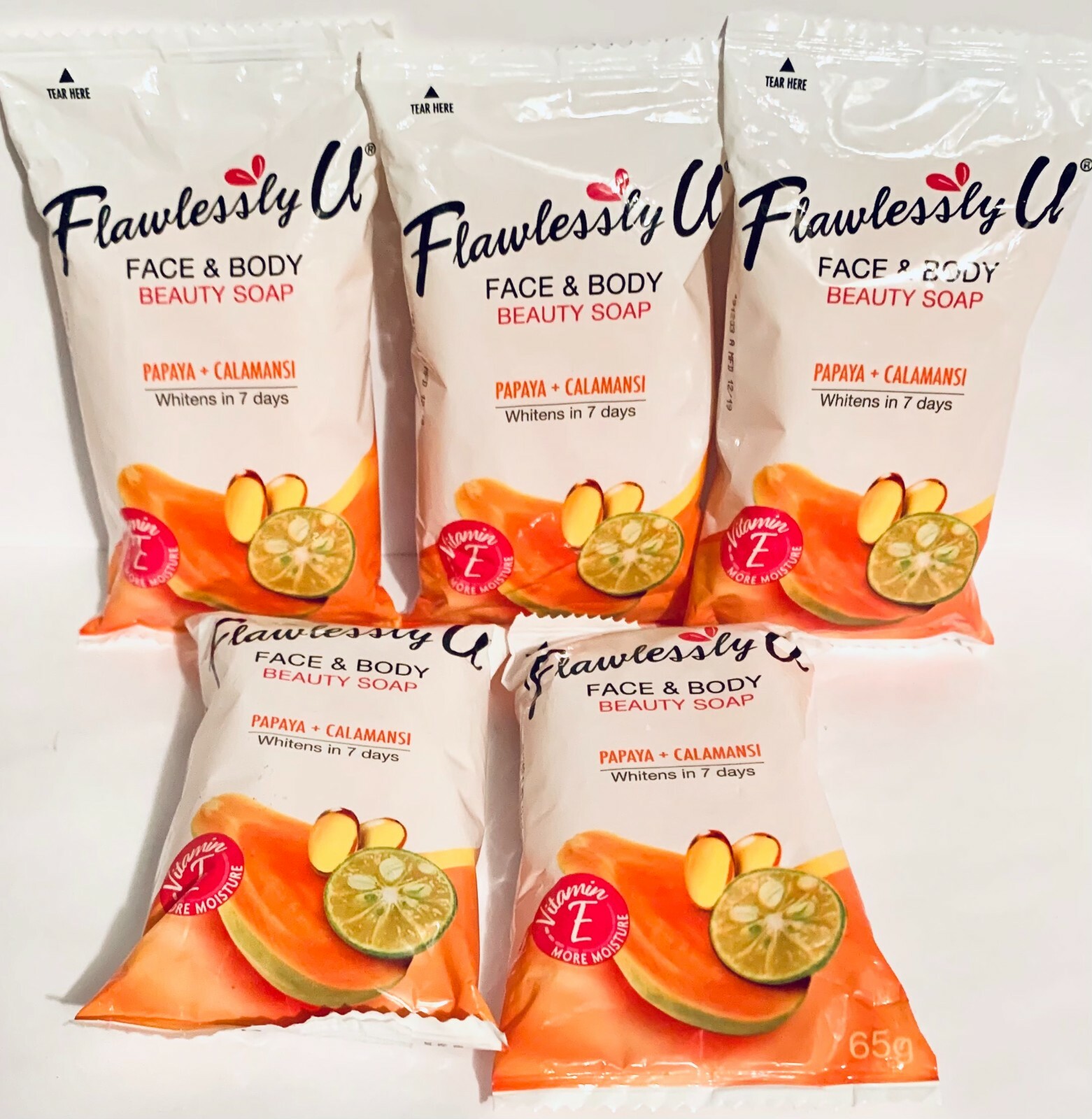 Flawlessly U EXTRACT PAPAYA CALAMANSI Skin White Face WHITENING LIGHTENING SOAP