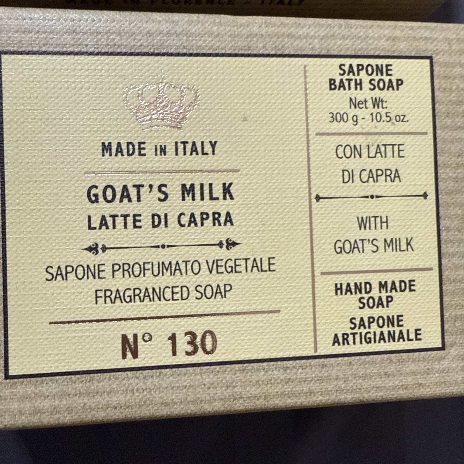 2 pcs SAPONERIE MARIO FISSI SRL 10.5 OZ Bar Soap Scent : GOAT MILK Goat’s Milk