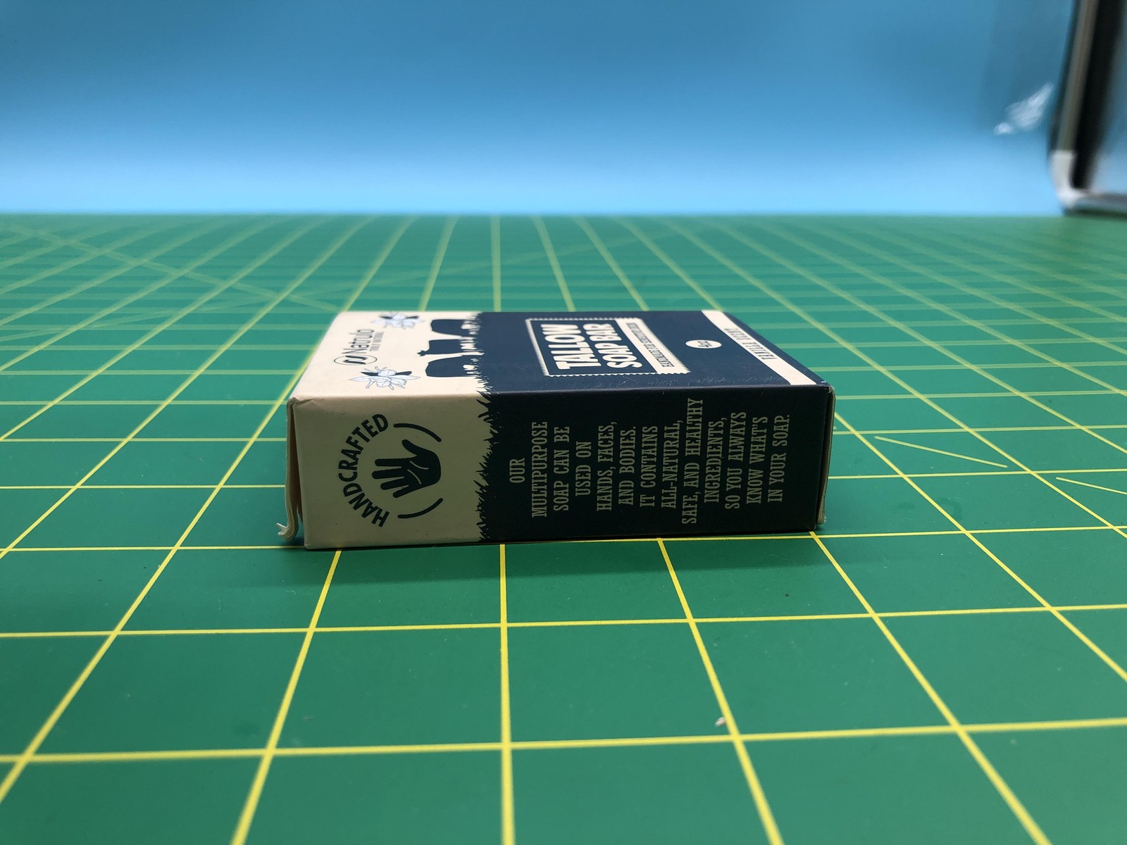 Natrulo Tallow Soap Bar Vanilla Scent 4oz Blue Natural Sensitive Skin USA New