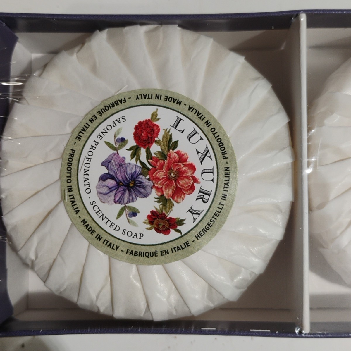Sweet Violet Luxury Bath Soap Made In Florence Italy New Sealed 3 Cakes