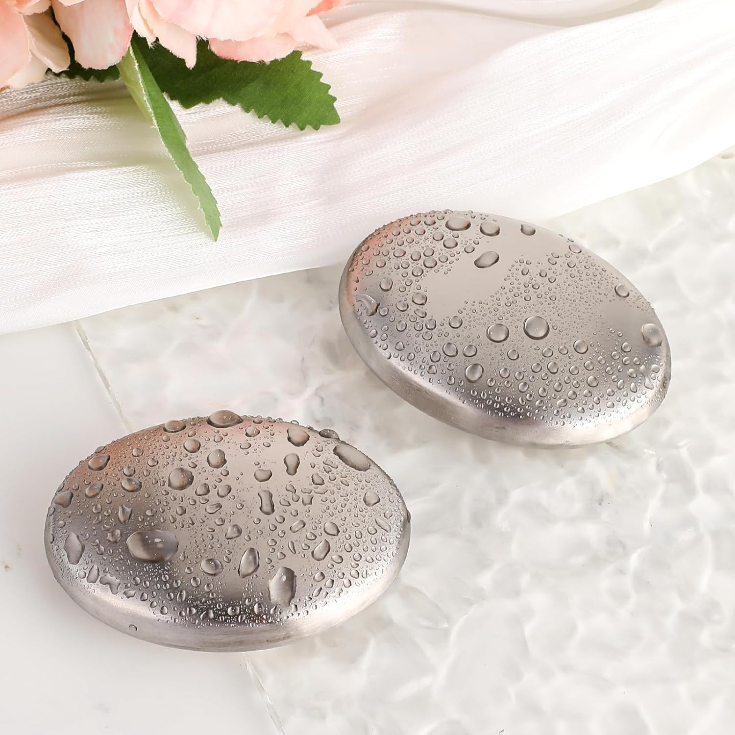 2 PCS Stainless Steel Soap Bar Odor Absorber Metal Odor Remover Bar Eliminating