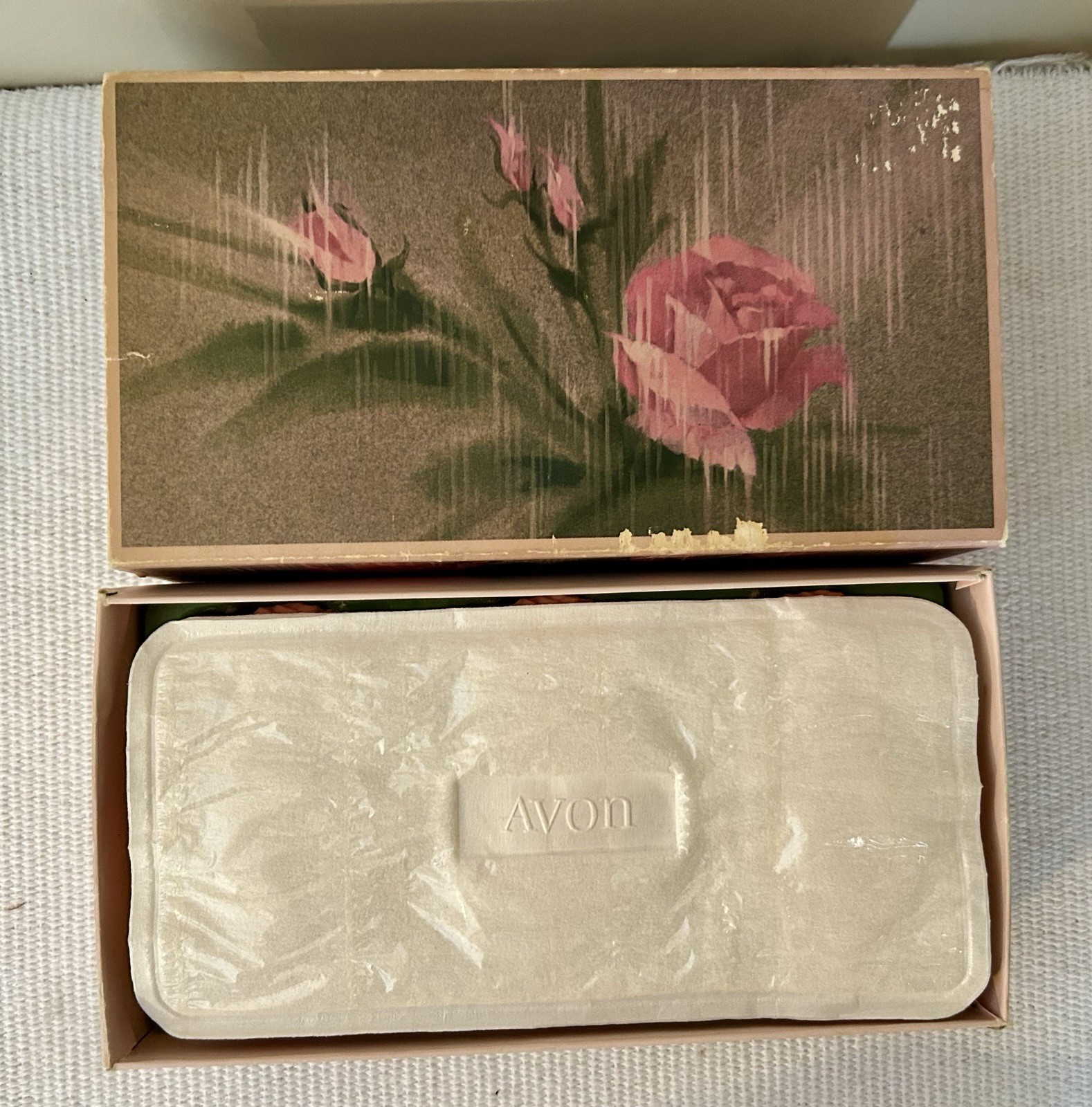 Vintage Avon TOUCH of ROSES 3 Perfume Soaps 3 Oz. Each 1970s NIB