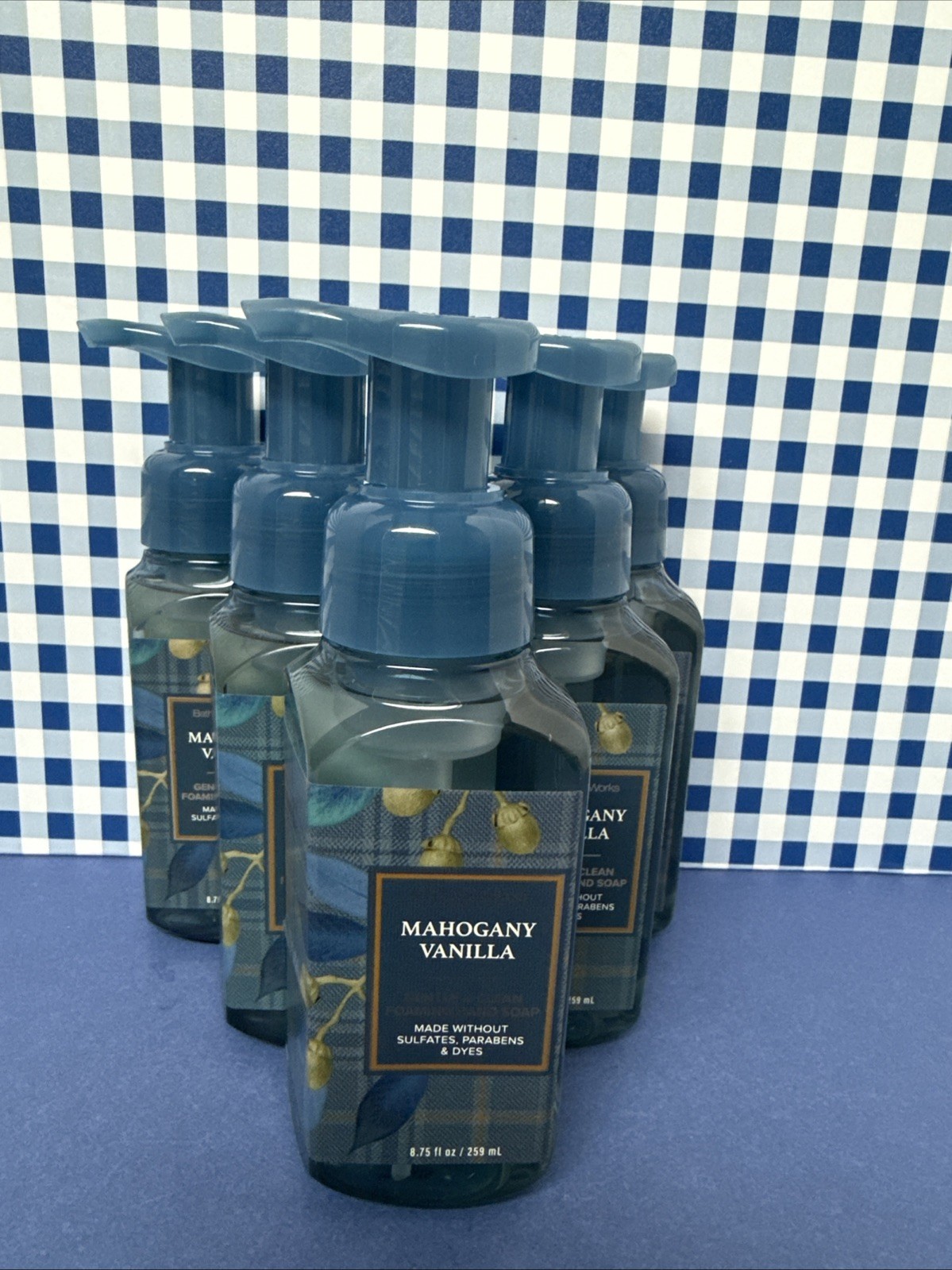 6X ~ Bath & Body Works ~ MAHOGANY VANILLA ~ Gentle Foaming Hand Soap