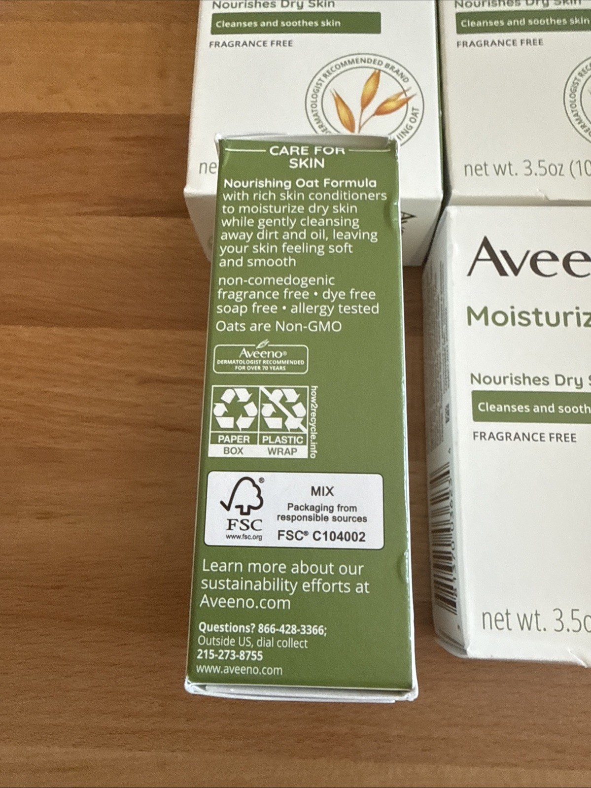 6X-Aveeno Moisturizing Soap Bar With Nourishing Oat 3.5oz EA New