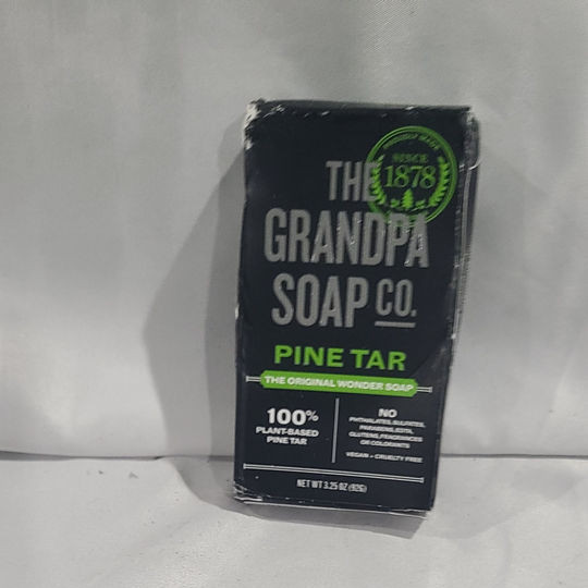 Grandpas Wonder Pine Lathers White Tar Bath Bar Soap – 3.25 Oz