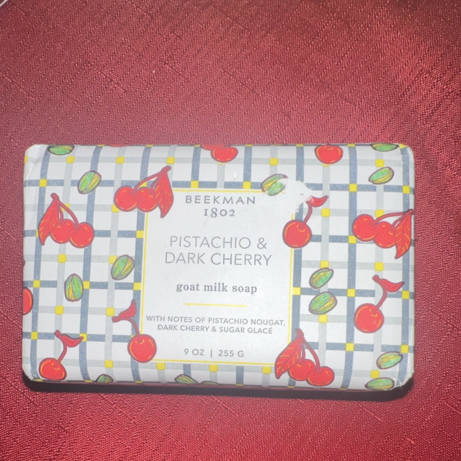 Beekman 1802 Pistachio & Dark Cherry Goat Milk Soap Animal Cruelty-Free 9oz