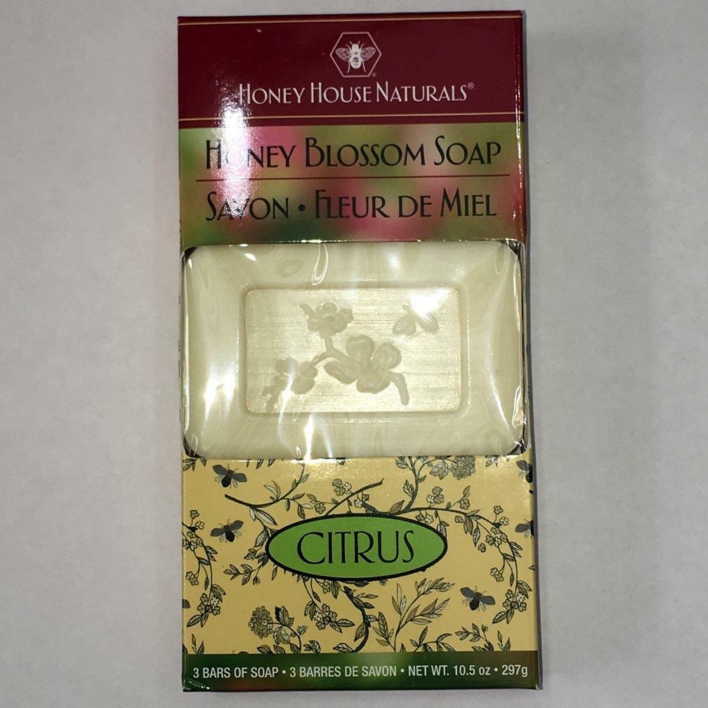 Honey House Honey Blossom Soap 3.5 Oz. Set of 3 – Citrus