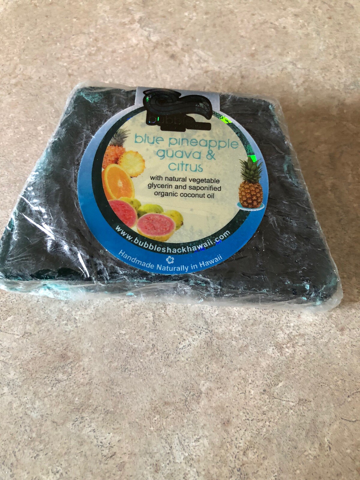 Bubble Shack Hawaii Blue Pineapple Guava & Citrus Chunk Soap NEW!
