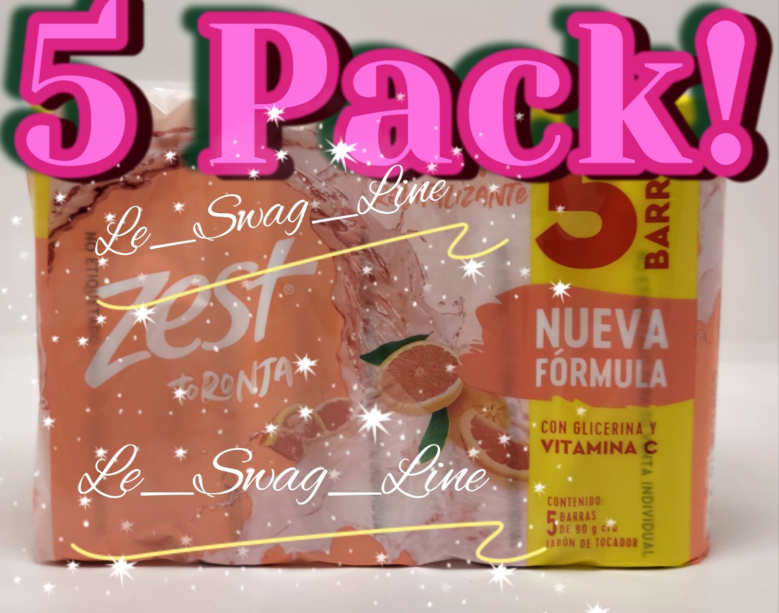 Zest Grapefruit 5 Pack! NEW Jabón de tocador Zest toronja 90g Fast Shipping⭐️‼️